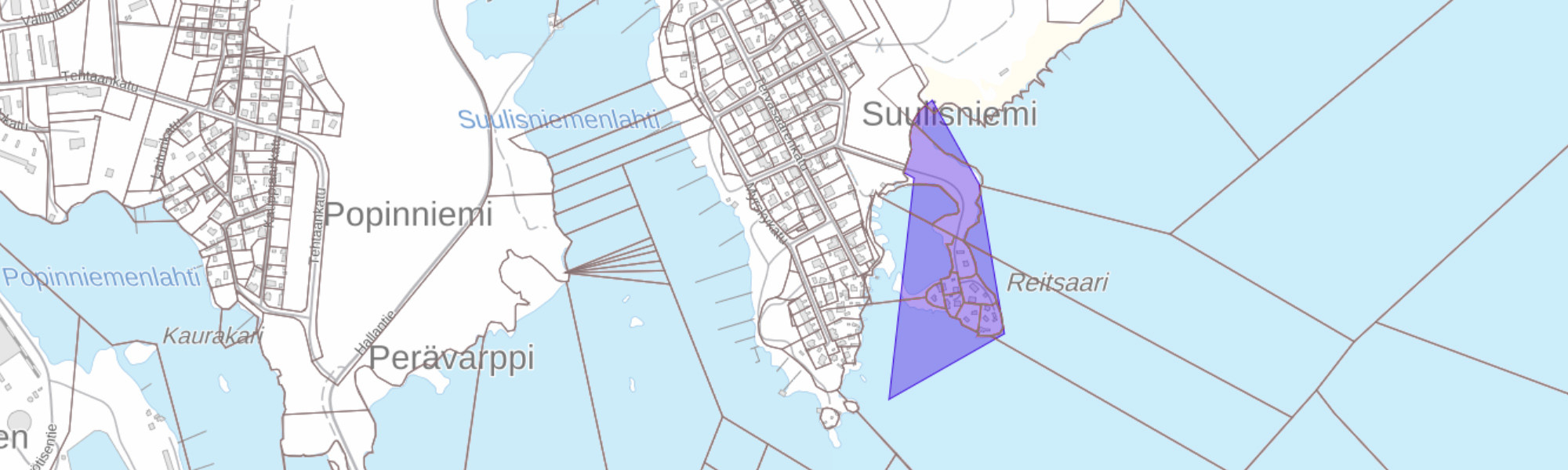 Kuvassa on Reitsaaren kaava-alue