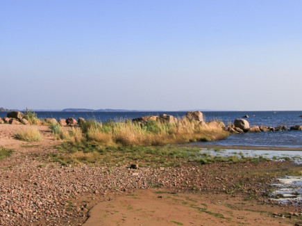 Äijänniemen uimaranta, jossa hiekkainen uimaranta