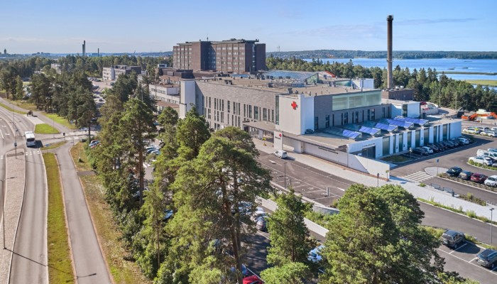 Ilmakuva Kymenlaakson keskussairaalasta