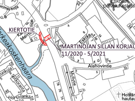 Martinojan silta, kiertotie