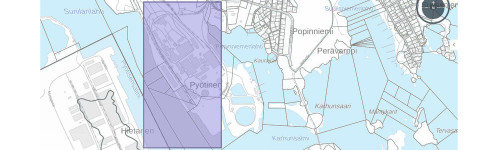 Kuvassa esitetty Sunilan tehtaan kaava-alueen sijainti.