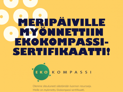 Meripäiville myönnettiin Ekokompassi-sertifikaatti