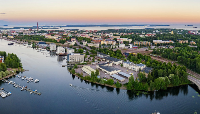 Ilmakuva Kotkan kaupungista.