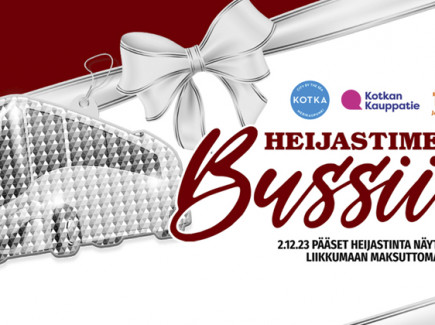 Kuvassa mainoskuva Heijastimella bussiin ja teksti: 2.12. pääset heijastinta näyttämällä liikkumaan maksuttomasti.