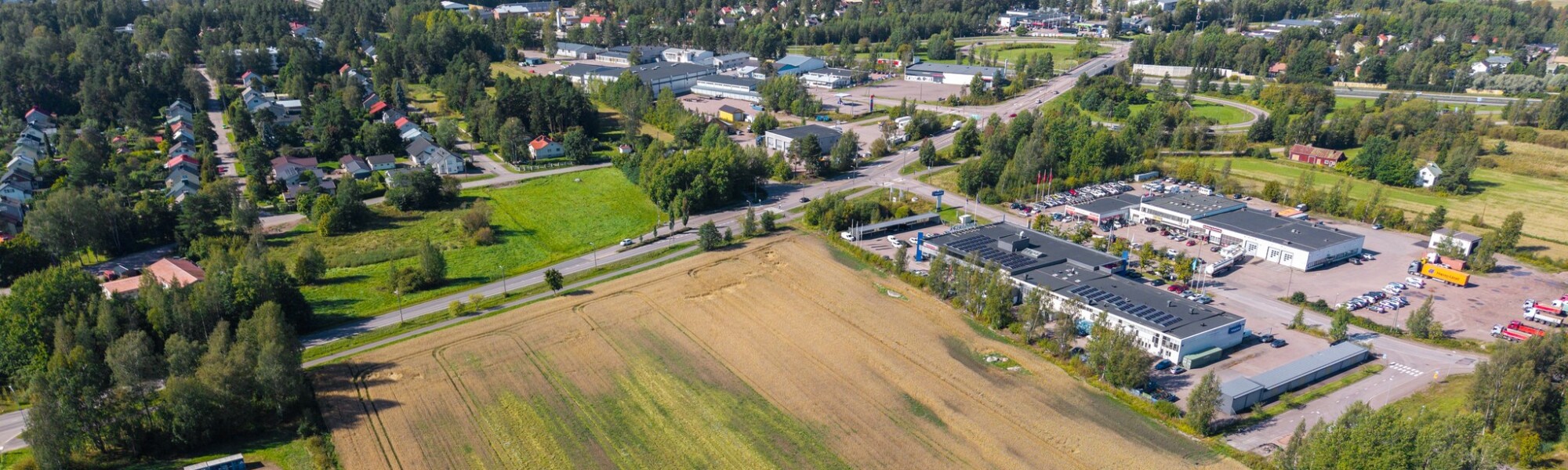 Ilmakuva Tapiontien ympäristöstä.