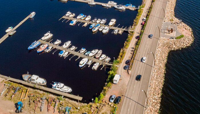 Ilmakuva Juha Vainion kadusta