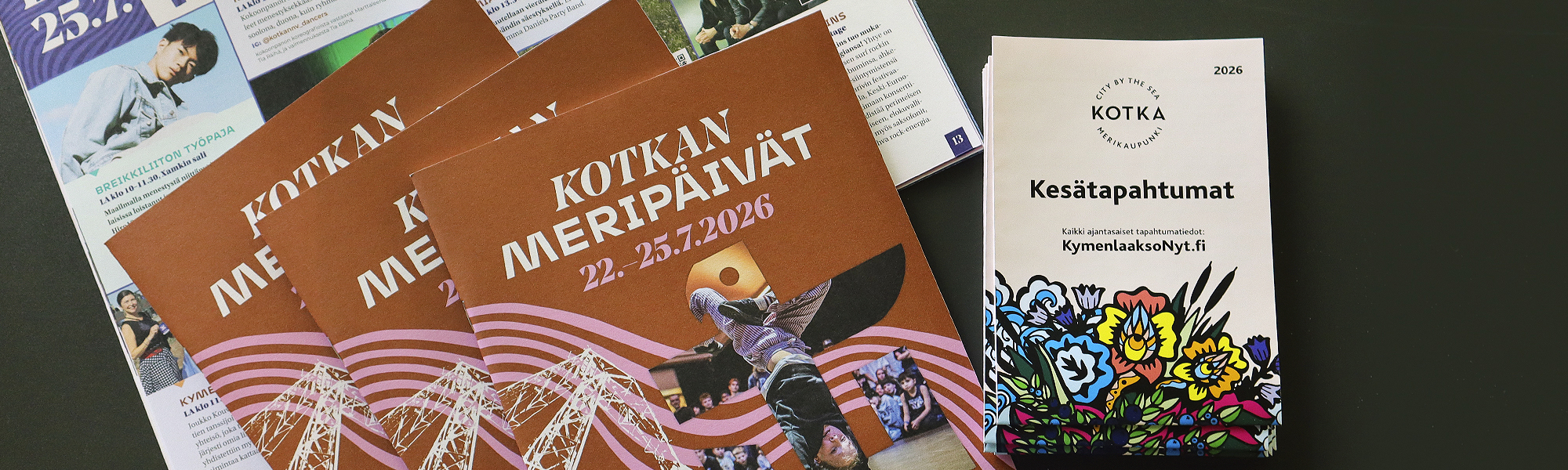 Kotkan Meripäivien käisohjelma ja kesätapahtumien esite 2026